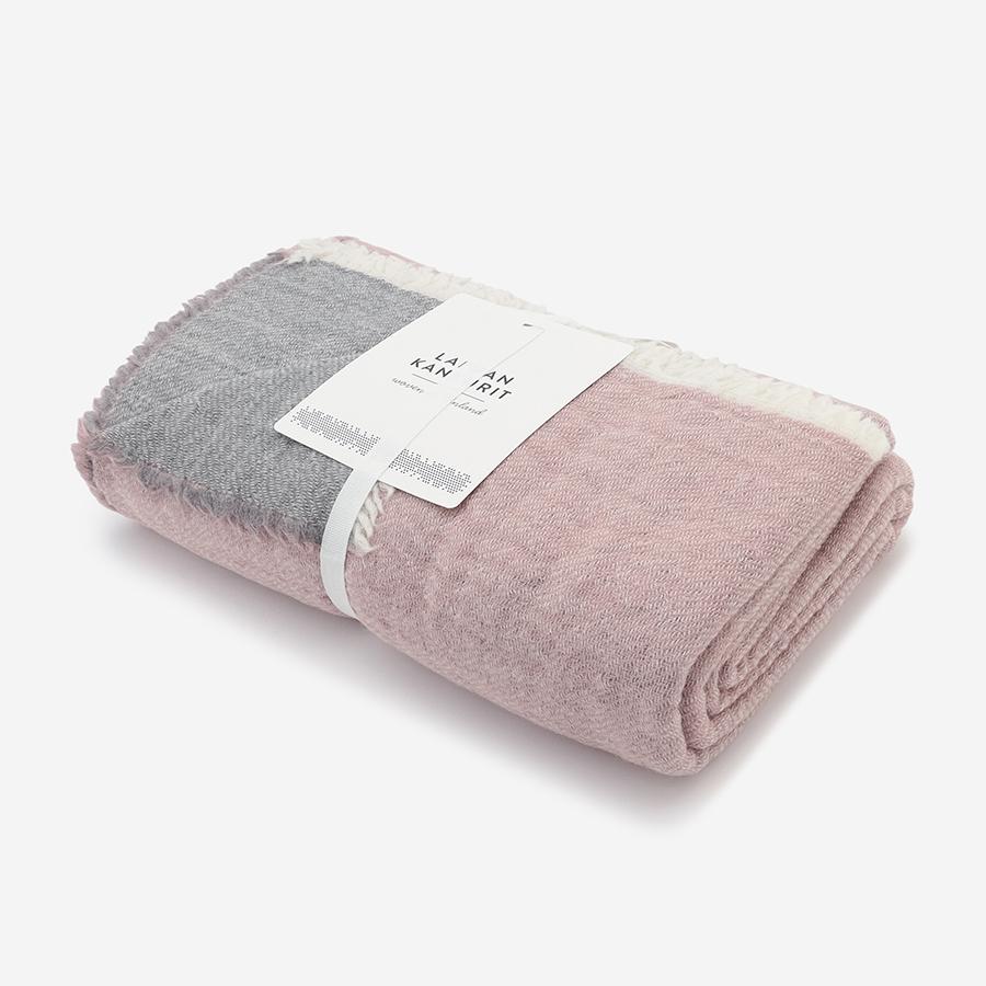 LAPUAN KANKURIT | DUETTO blanket 140×180cm 3/rose-grey