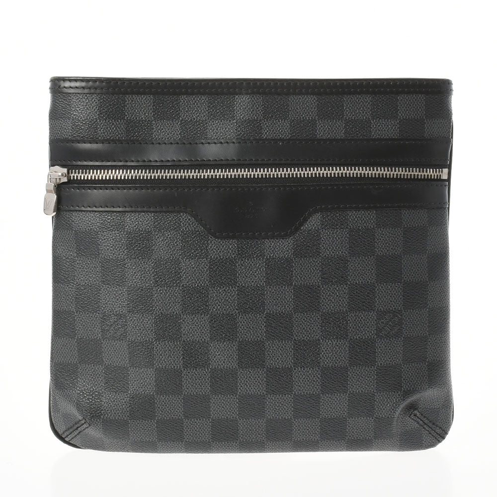 LOUIS VUITTON ルイヴィトン ダミエ グラフィット トマス 黒/グレー N58028 メンズ ダミエグラフィットキャンバス ショルダーバッグ Aランク 中古 