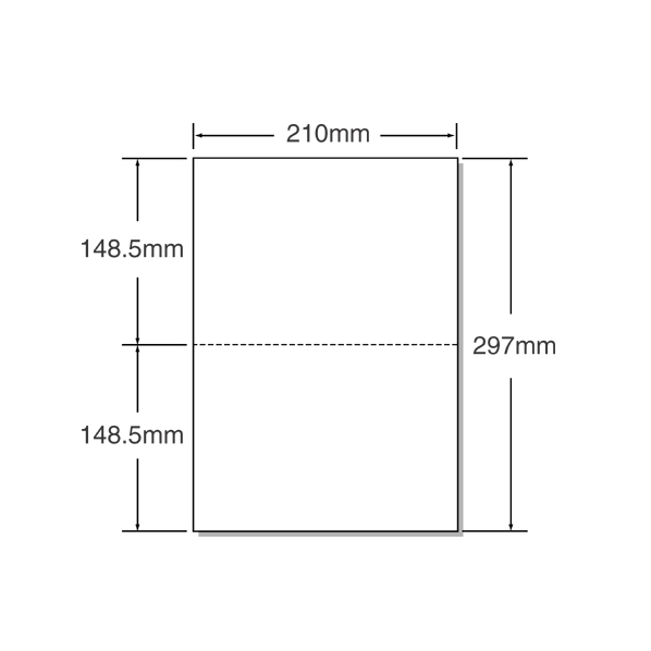 マルチプリンタ帳票 A4 白紙 2面 500枚 1冊 F846962-53003