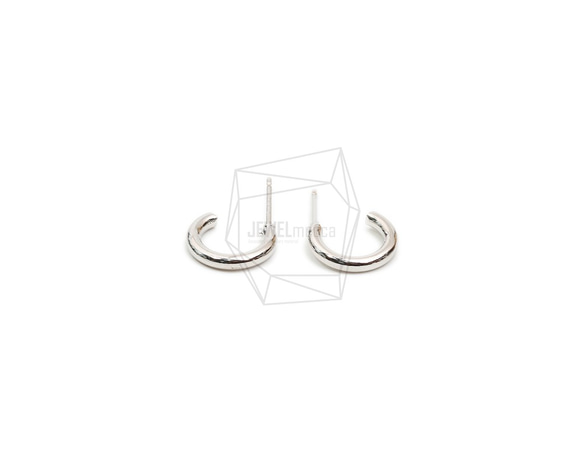 ERG-1858-R【2個入り】フープピアス/Hoop Post Earrings/12mm X 12mm