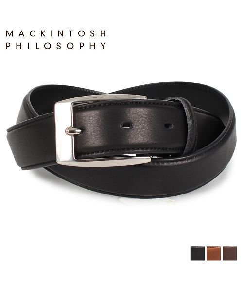 マッキントッシュ フィロソフィー MACKINTOSH PHILOSOPHY ベルト レザーベルト メンズ 本革 バックル LEATHER BELT ブラック