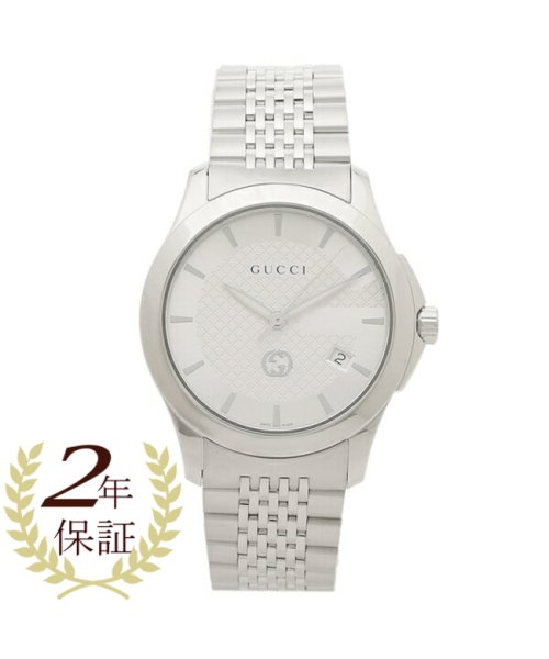 グッチ 時計 メンズ Gタイムレス クォーツ ホワイト シルバー GUCCI YA1264174