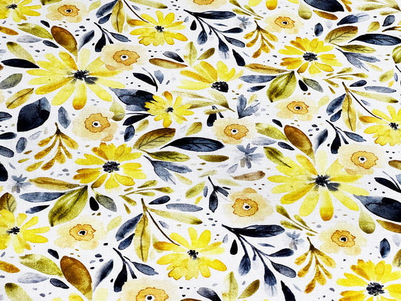 Clara Jean 110cm x 50cmずつ切売 - Meant to Bee/Yellow+White