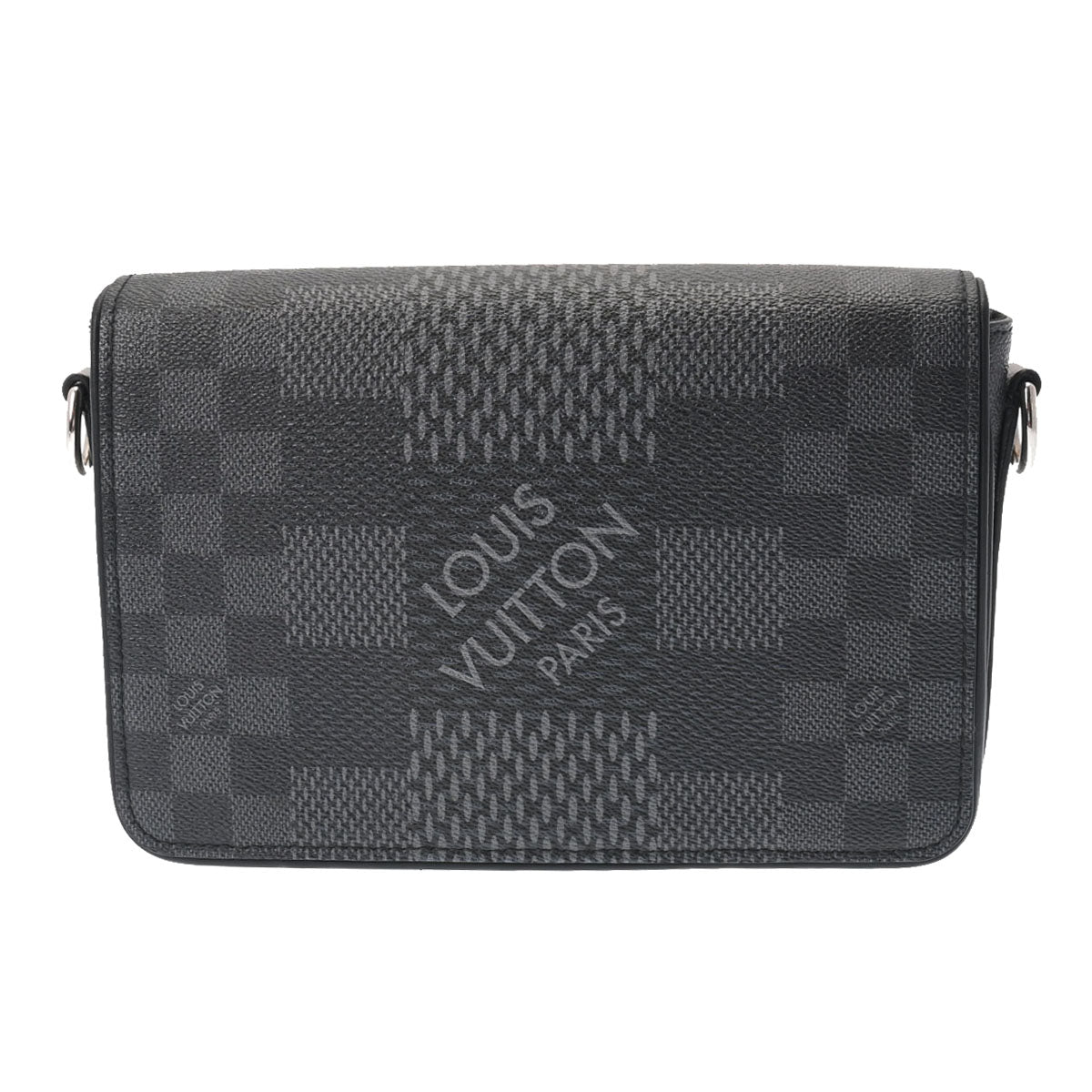 LOUIS VUITTON ルイヴィトン ダミエグラフィット ステュディオメッセンジャー 黒/グレー N50013 メンズ ダミエグラフィットキャンバス ショルダーバッグ ABランク 中古 