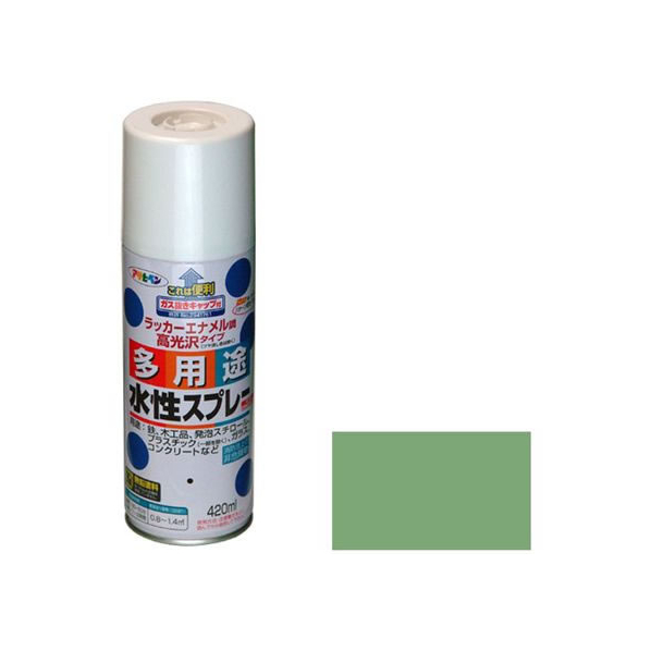 アサヒペン 水性多用途スプレー 420ml モスグリーン FC202NS