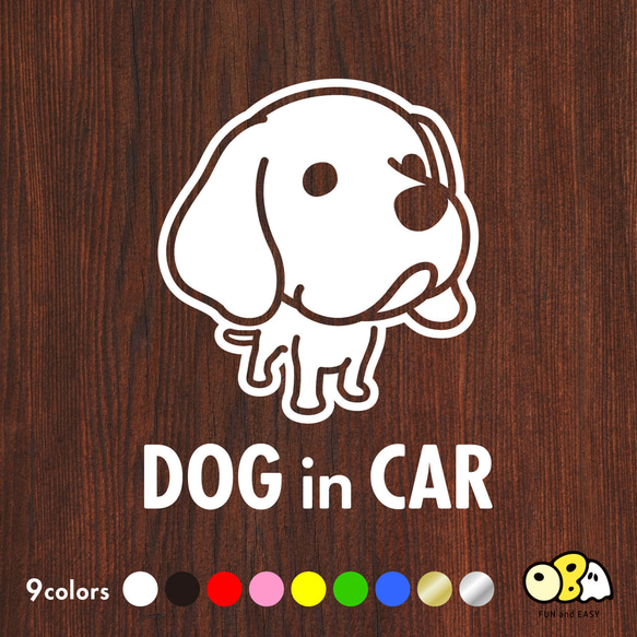 DOG IN CAR/ワイマラナーA カッティングステッカー KIDS IN・BABY IN・SAFETY DRIVE