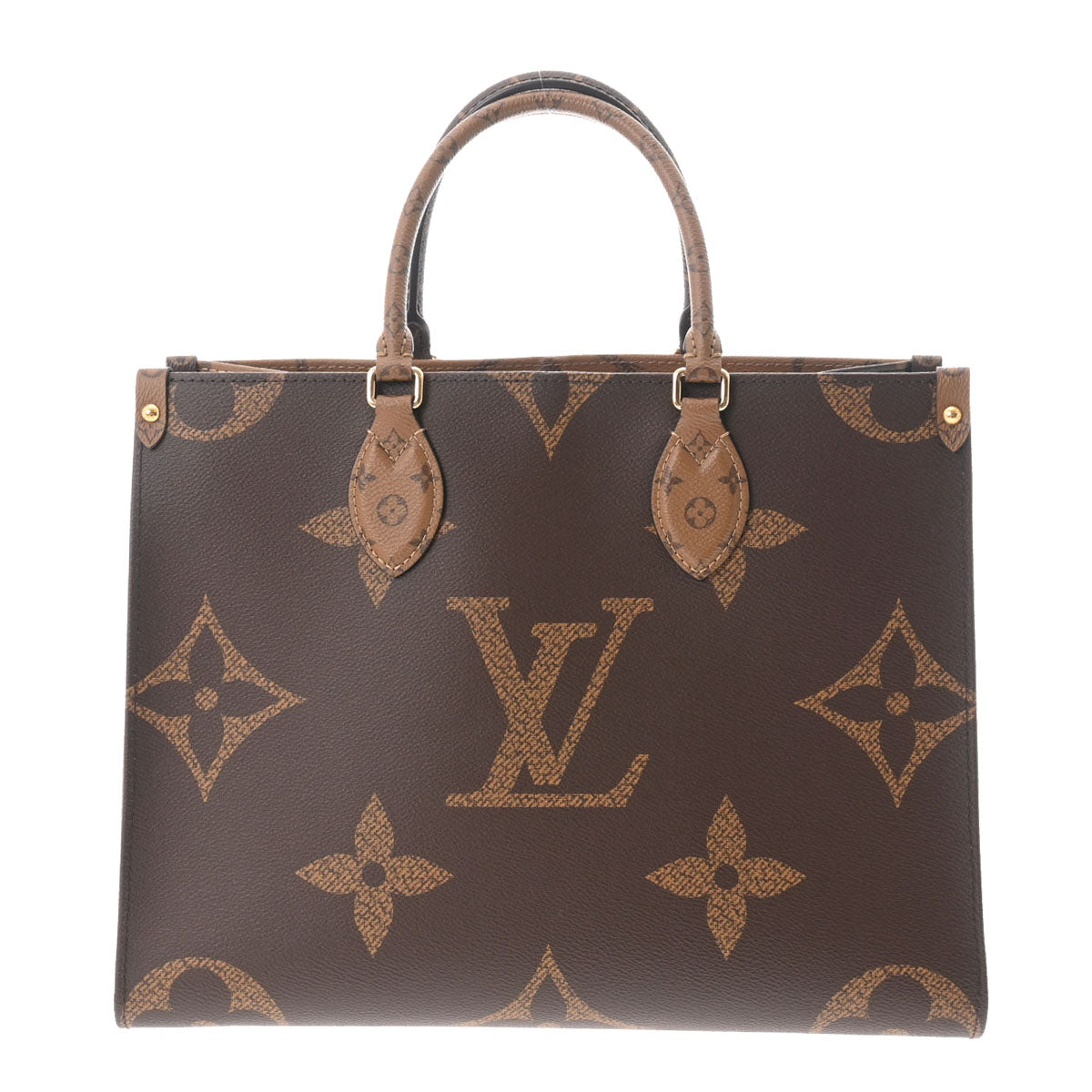 LOUIS VUITTON ルイヴィトン モノグラム リバース オンザゴーMM ブラウン M45321 レディース モノグラムキャンバス 2WAYバッグ Aランク 中古 