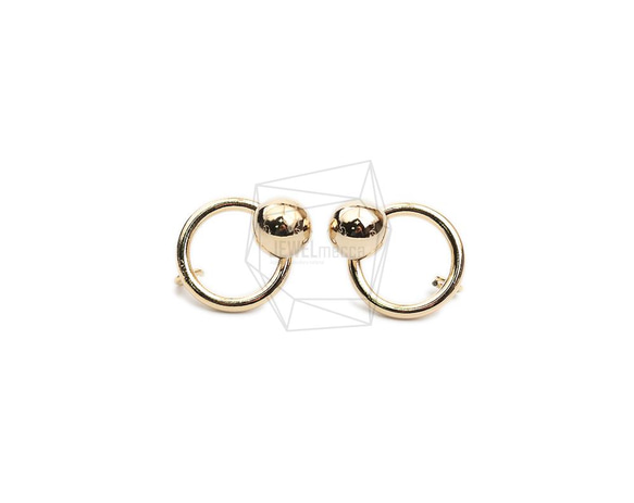 ERG-1931-G【2個入り】ボールラウンドピアス/Ball round Post Earring