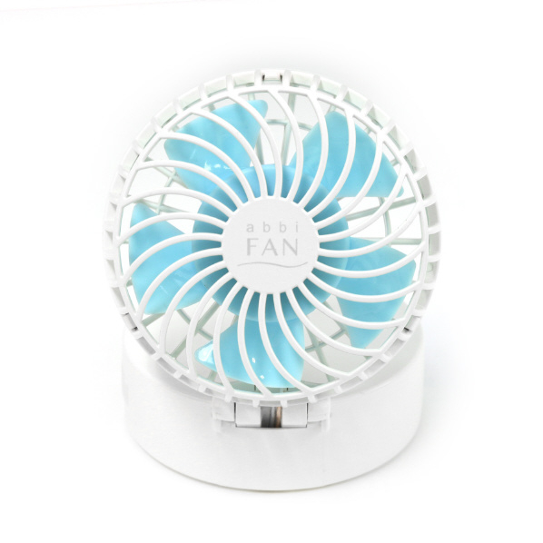 abbi ハンズフリーポータブル扇風機 ミラー付き abbi Fan ホワイト AB18640