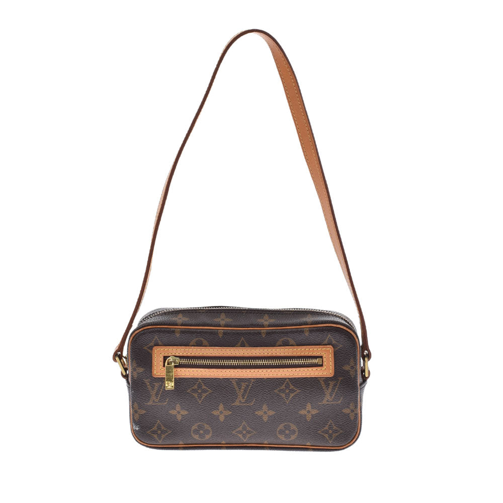 LOUIS VUITTON ルイヴィトン モノグラム ポシェットシテ ブラウン M51183 ユニセックス モノグラムキャンバス ハンドバッグ Bランク 中古 