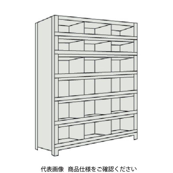 軽量ボルト式棚（前あたり・縦仕切付・100kgタイプ、高さ1800mm）