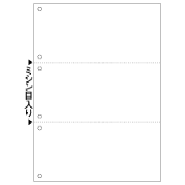 ヒサゴ マルチプリンタ帳票(A4・白紙・3面・6穴) BP2005