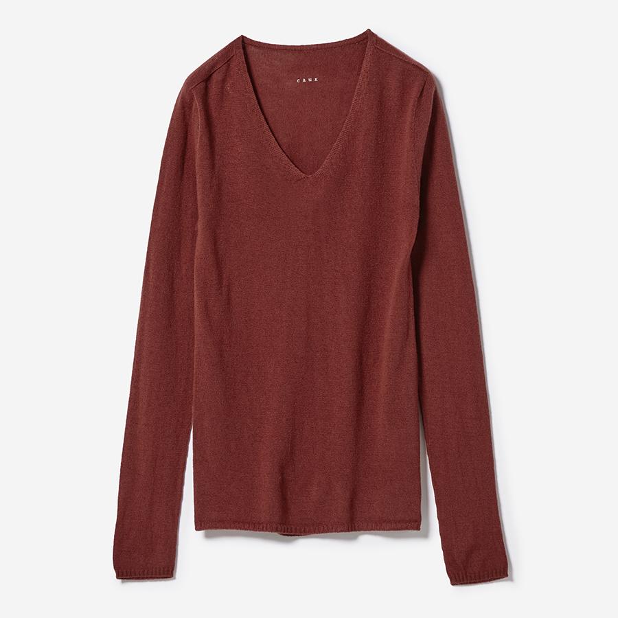 eauk cashmere/silk long-sleeve v-neck / women