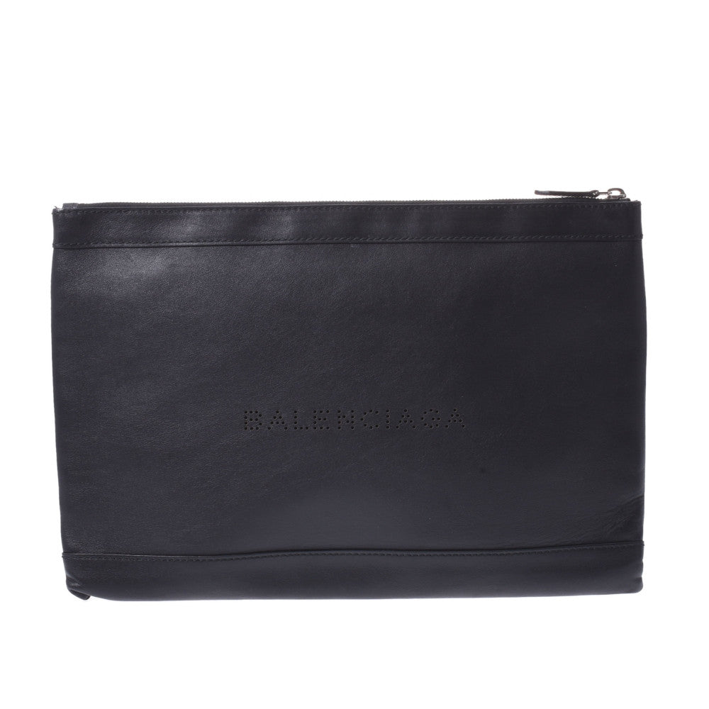 BALENCIAGA バレンシアガ クラシック エンベロープ 2WAYバッグ 黒 373840 メンズ カーフ クラッチバッグ ABランク 中古 