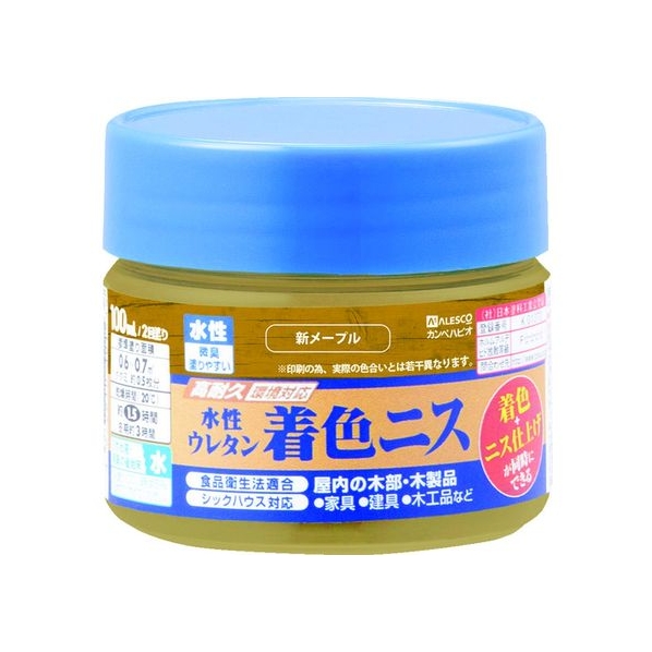 カンペハピオ KANSAI/水性ウレタン着色ニス 100ML 新メープル FC897JB-5429391