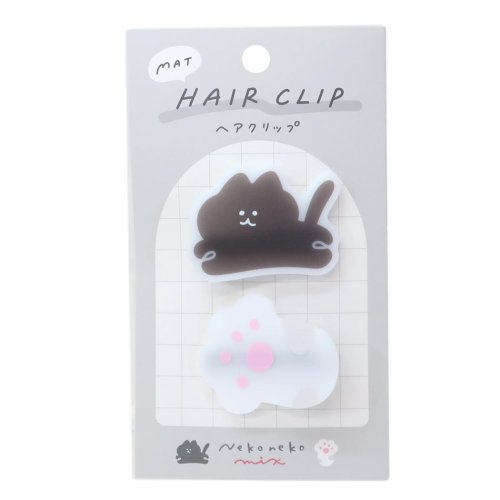 ヘアアクセ マットヘアクリップ ねこねこみっくす カミオジャパン 前髪クリップ かわいい グッズ