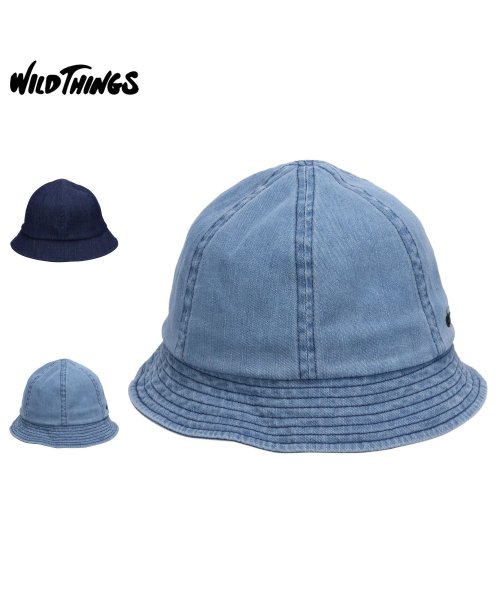 WILD THINGS ワイルドシングス ハット 帽子 デニムメトロ メンズ レディース ナノテックス加工 DENIM METLO HAT ネイビー ブルー W