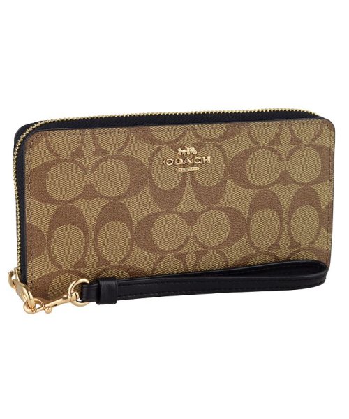 【Coach(コーチ)】Coach コーチ Long Zip Wallet In Signature