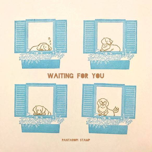 『Waiting for you』verダックスフンドセット　ホワイト