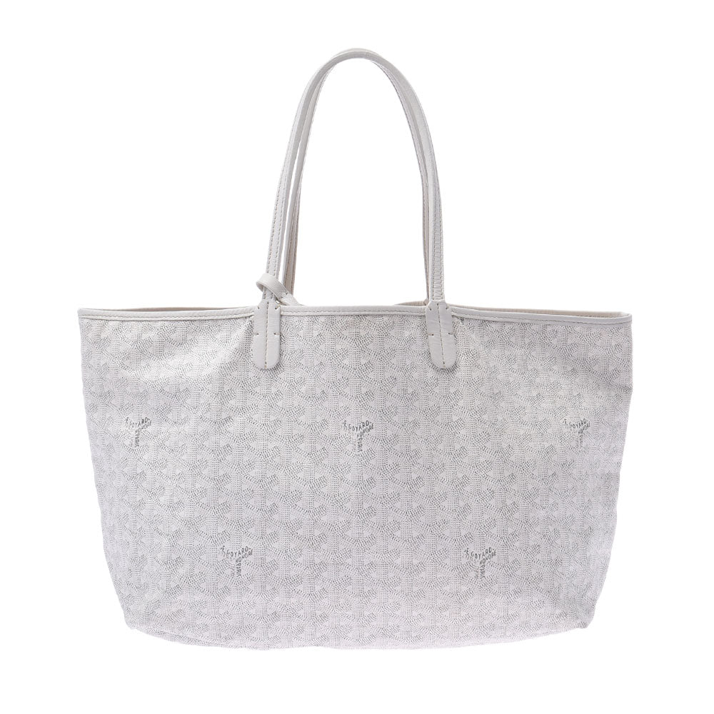 GOYARD ゴヤール サンルイ PM 白 ユニセックス PVC/レザー トートバッグ ABランク 中古 - inkandpage.co