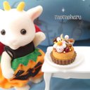 ミニチュア　かぼちゃケーキのハロウィンタルト②