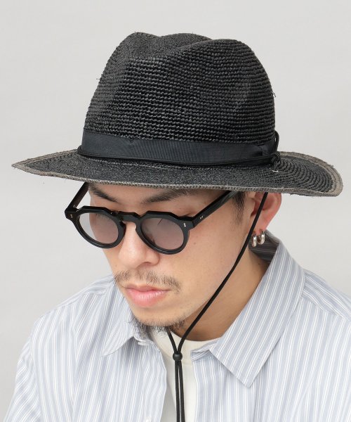 ReqHatter レックハッター ペーパーハット 中折れハット 帽子 細編みハット 2トーン