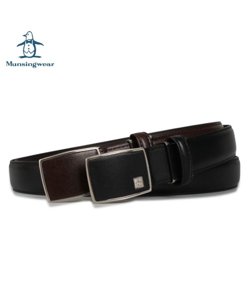 マンシングウェア Munsingwear ベルト レザーベルト メンズ 本革 LEATHER BELT ブラック ブラウン 黒 MUN－4505