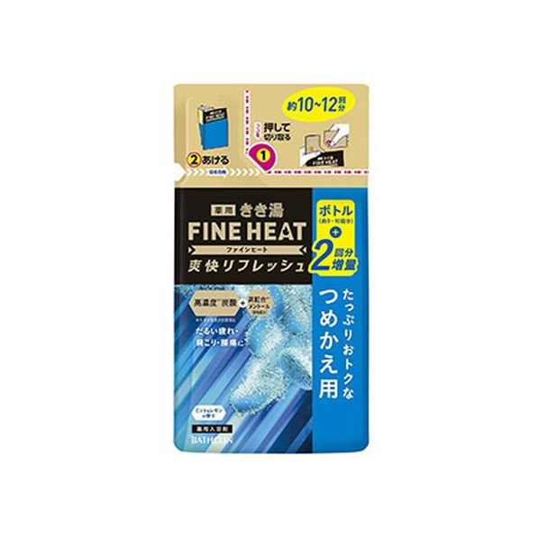 バスクリン きき湯 ファインヒート ミント&レモンの香り 詰替 500g FCR6121