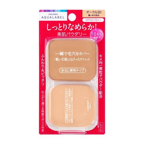 資生堂（SHISEIDO） アクアレーベル 保湿・肌あれケア モイストパウダリー オークル30 （レフィル） 濃いめの肌色 (11.5g)