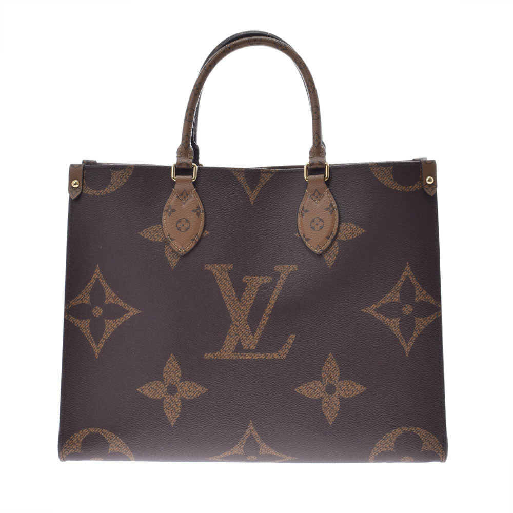 LOUIS VUITTON ルイヴィトン モノグラム リバース オンザゴーMM 2WAY ブラウン M45321 ユニセックス モノグラムキャンバス トートバッグ Aランク 中古 