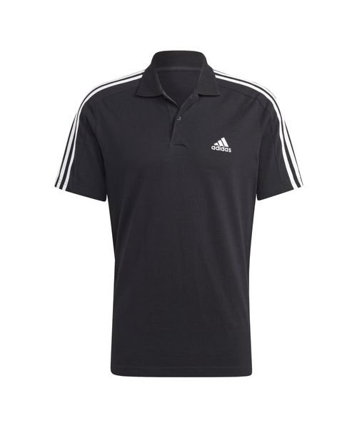 Essentials Pique Embroidered Small Logo 3－Stripes Polo Shirt