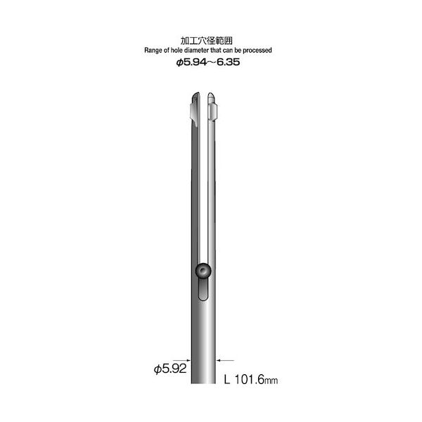 ミニター ミニモ スリットホールバー 両刃 軸径5.92mm KA4221 1本 837-3781（直送品）