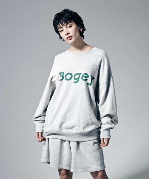 ”BOGEY ” CREW NECK SWEAT SHIRT/ボギー クルーネックスェットシャツ【アウトレット】