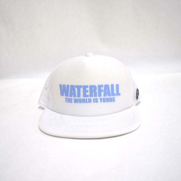 ロゴメッシュキャップ（レコードワッペン）　ホワイト　F　ユニセックス　夏　WATERFALL　2021SS 復刻商品