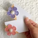 ペーパークイリング　お花のメッセージカード2枚セット