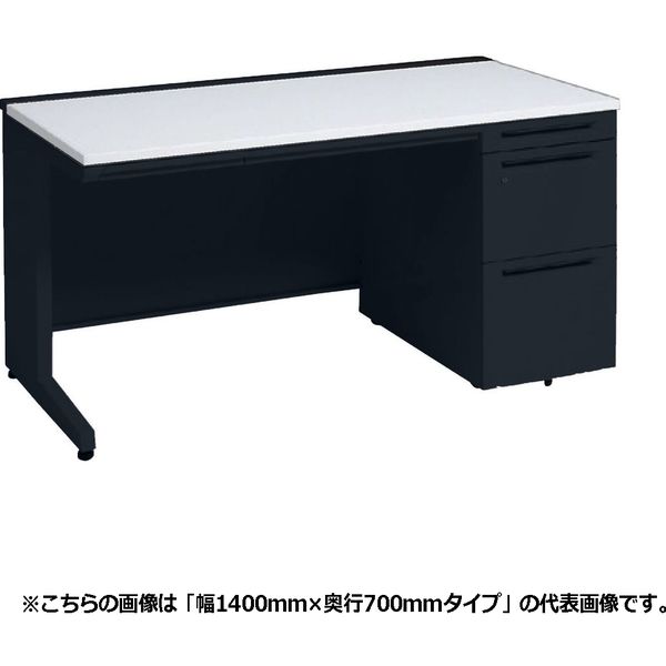 オカムラ アドバンス 片袖机 3段 引出し付 標準 幅1000×奥行800×高さ720mm 3V1SBL