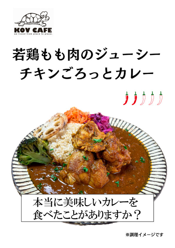 人気№１！若鶏もも肉のジューシーチキンごろっとカレー　【中辛】