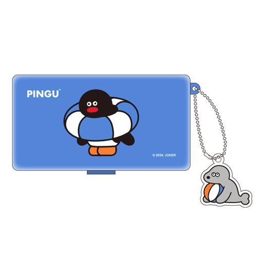 PINGUx松本セイジ ピルケース ミニケース Blue ピングー アイアップ 小物入れ かわいい グッズ