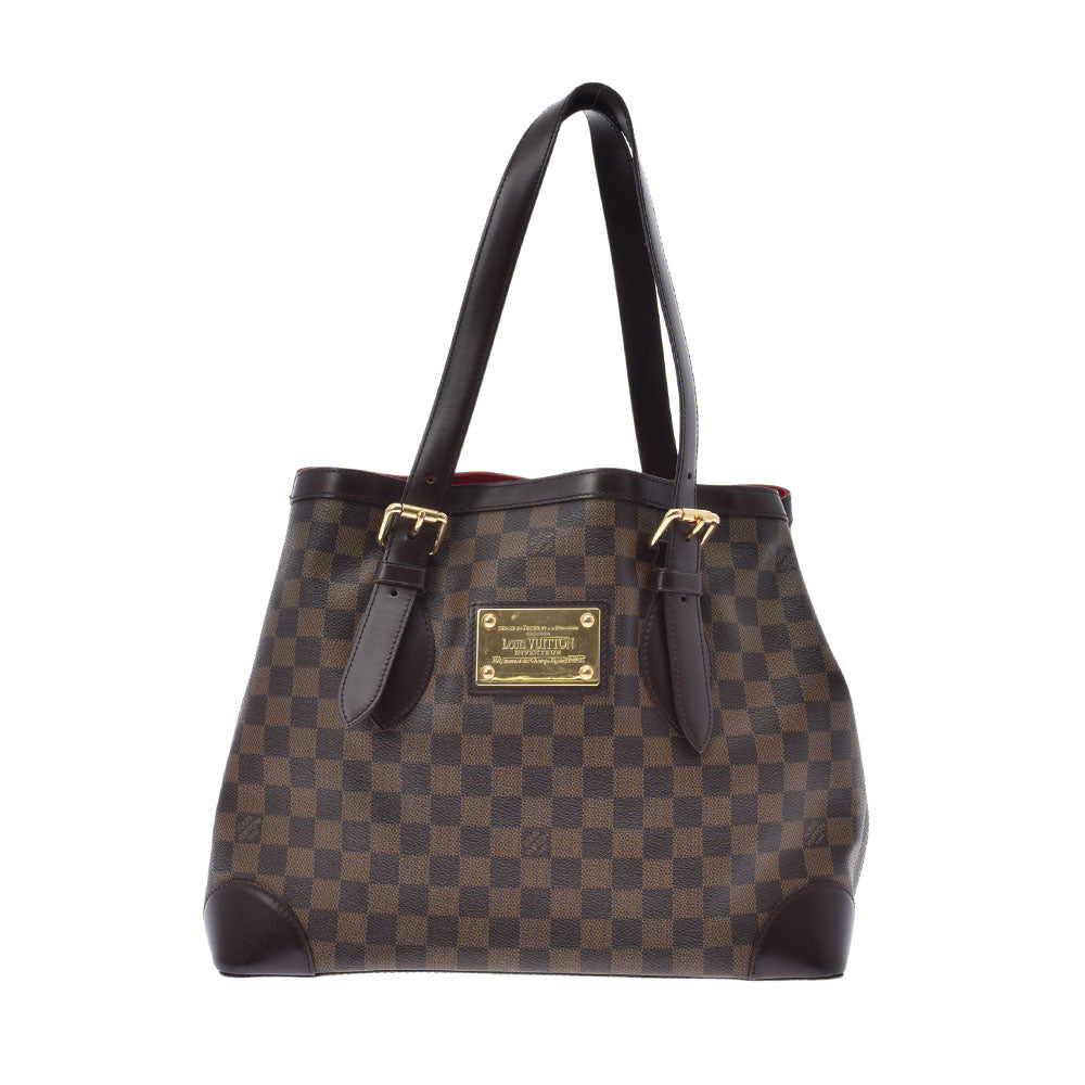 LOUIS VUITTON ルイヴィトン ダミエ ハムステッドMM ブラウン N51204 レディース ダミエキャンバス ハンドバッグ Bランク 中古 