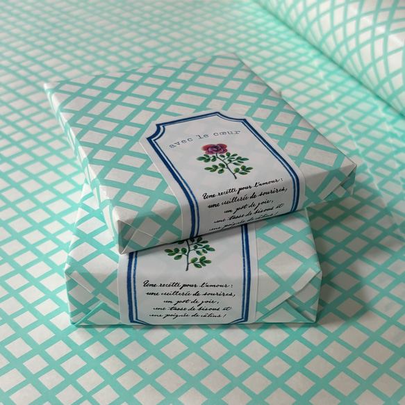 wrapping paper〈MINT check〉⌇リソグラフ印刷