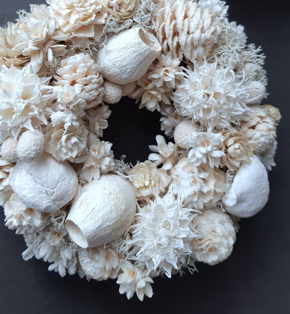 white nuts wreath