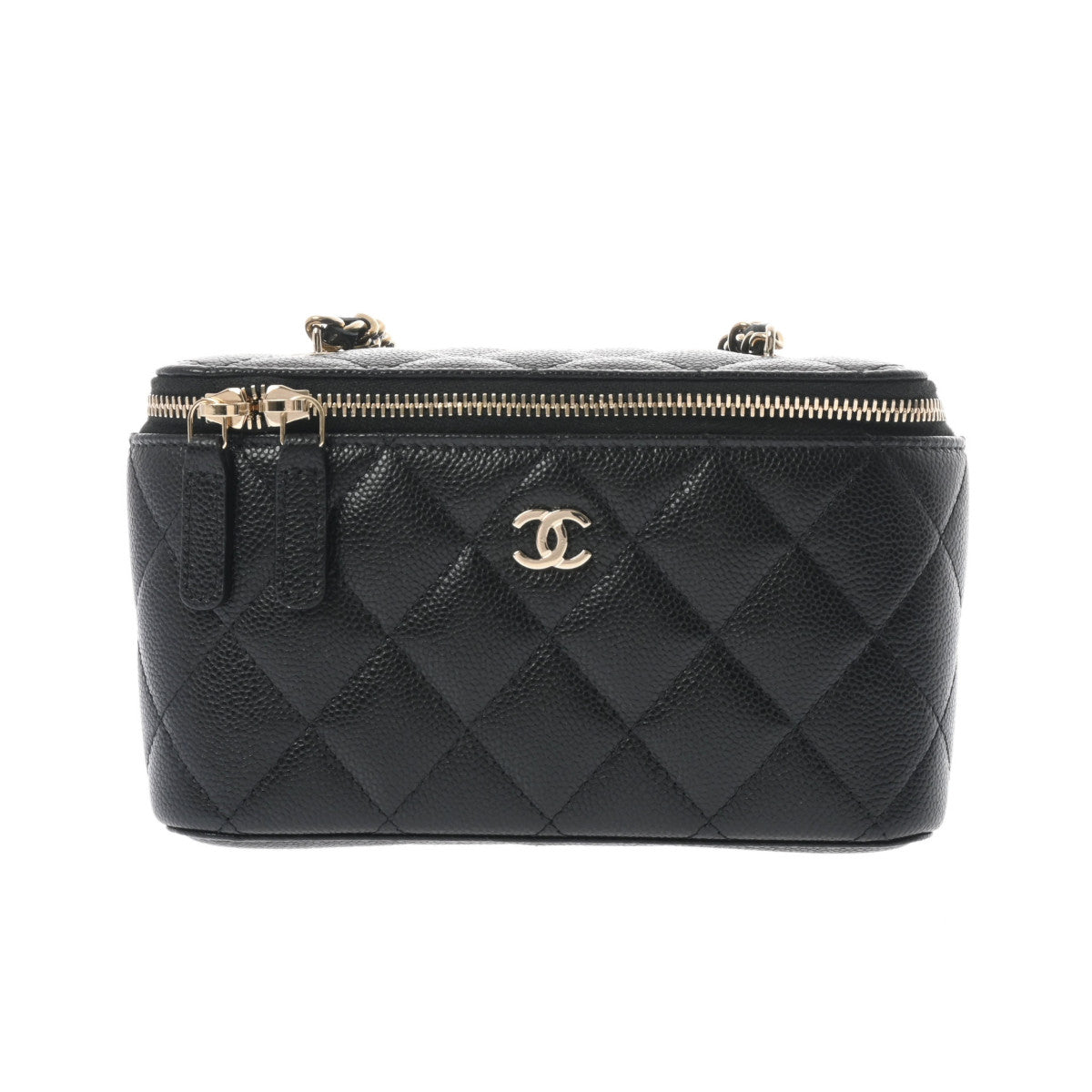 CHANEL シャネル バニティ チェーンショルダー 黒 ゴールド金具 AP1341 レディース キャビアスキン ショルダーバッグ 新品 