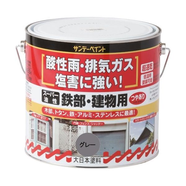 サンデーペイント スーパー油性鉄部・建物用 白 3L 251414 1個 201-0008（直送品）