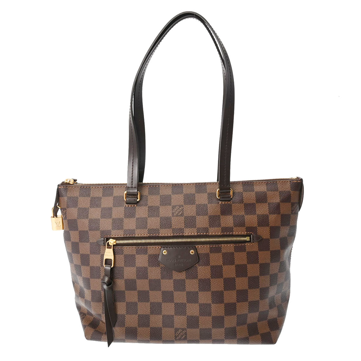 LOUIS VUITTON ルイヴィトン ダミエ イエナPM ブラウン N41012 レディース ダミエキャンバス トートバッグ 新同 中古 