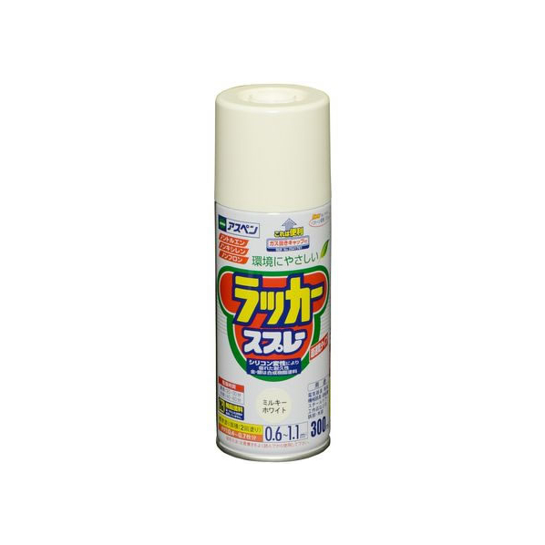 アサヒペン アスペンラッカースプレー 300ml ミルキーホワイト FC169NS