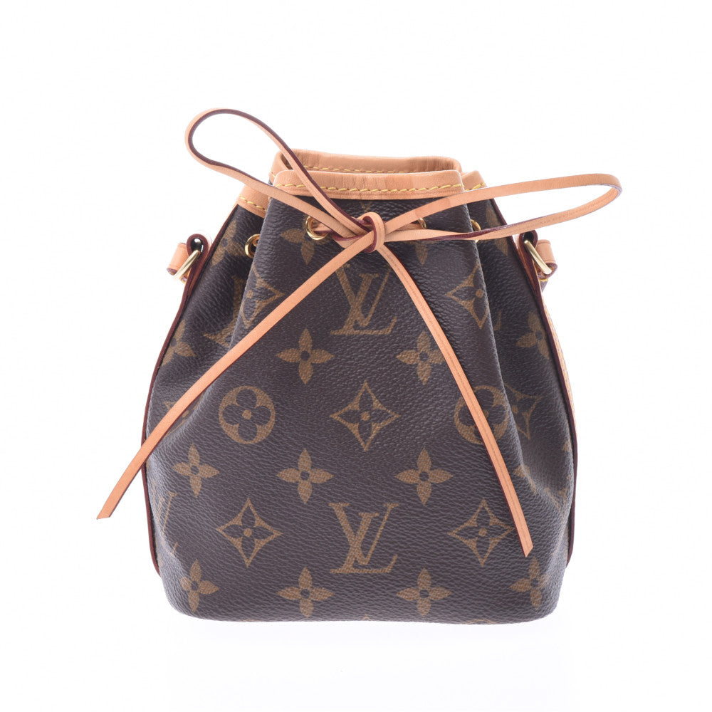 LOUIS VUITTON ルイヴィトン モノグラム ナノノエ ブラウン M41346 レディース モノグラムキャンバス レザー ショルダーバッグ Aランク 中古 