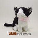 猫ぬいぐるみ「ねこにゃ」白黒ハチワレ 【受注製作】