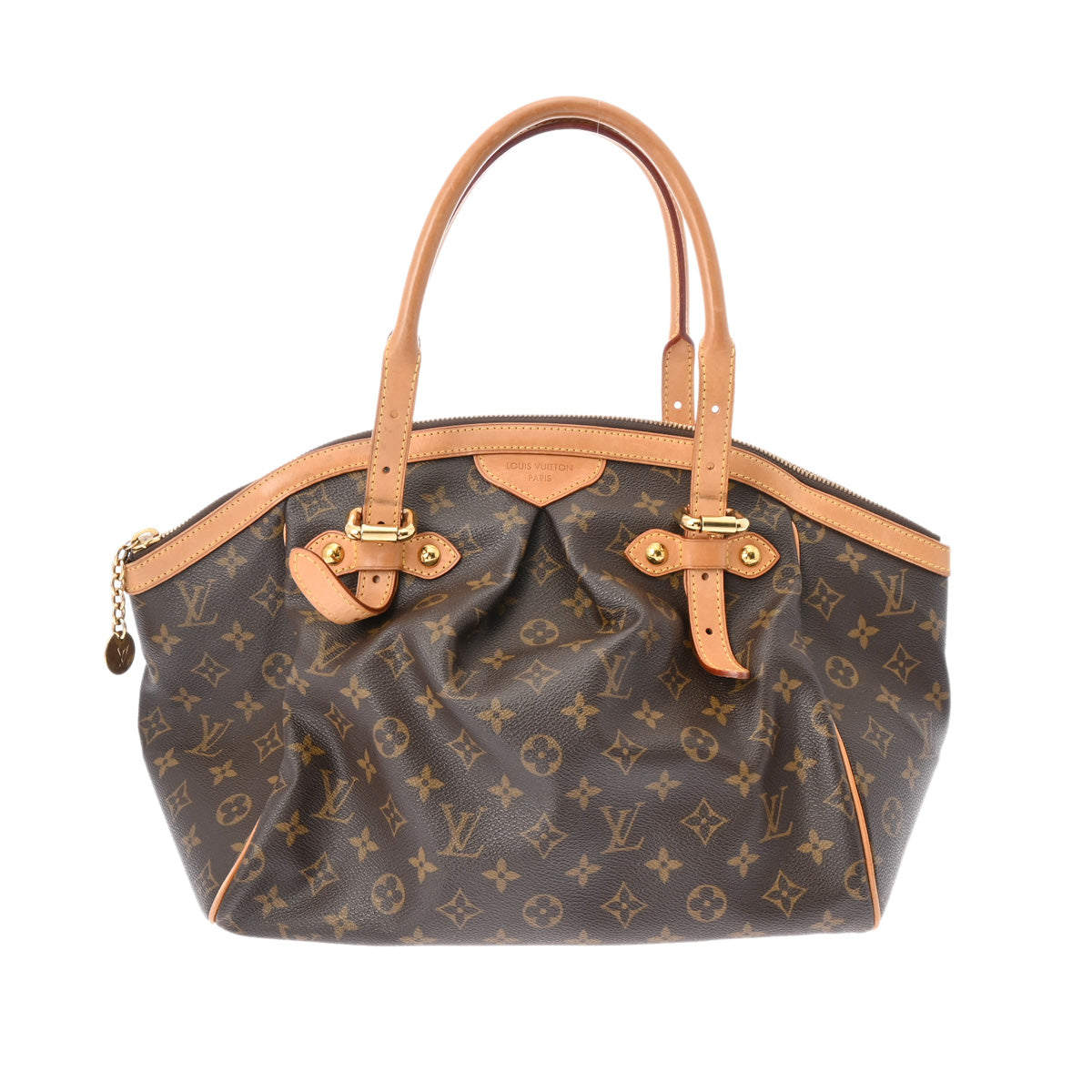 LOUIS VUITTON ルイヴィトン モノグラム ティヴォリ GM ブラウン M40144 レディース モノグラムキャンバス ハンドバッグ Bランク 中古 