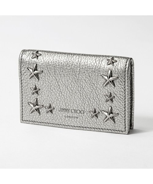 ジミーチュウ JIMMY CHOO NELLO UUR カードケース ネッロ メンズ レディース ファッション小物 ビジネス メタリック シンプル スリム スタ