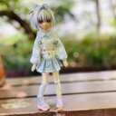 ドール服 5点セット ob24ob22 髪飾り スカート トップス アイロン 靴下 bjd ドール衣装